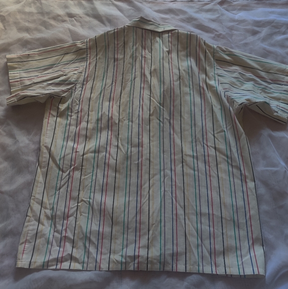 Picket and Post Rainbow Stripe Button Down Short Sleeve - Picture 3 of 4